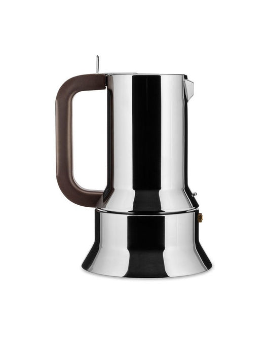 Caffettiera espresso in acciaio inossidabile 18/10. Fondo in acciaio magnetico adatto anche alla cottura a induzione. 10 tazze.