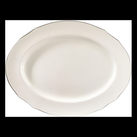 Vassoio Ovale Duchessa Bordo Platino Cm 39