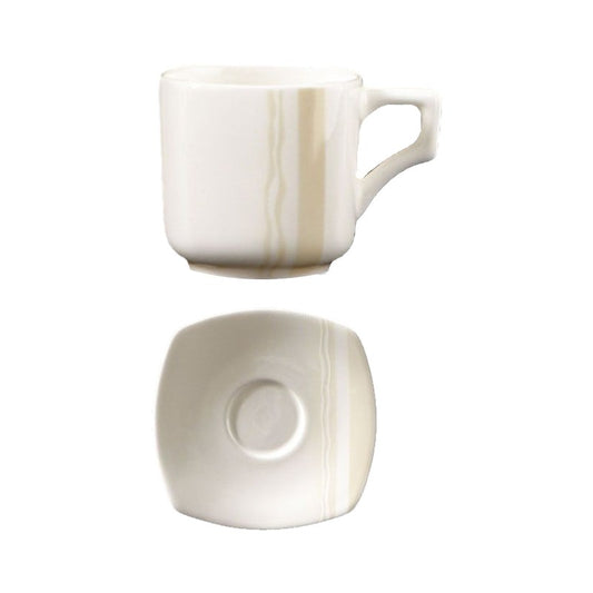 Sei Tazze Caffè C/Piatto Qdr Vela Sahara