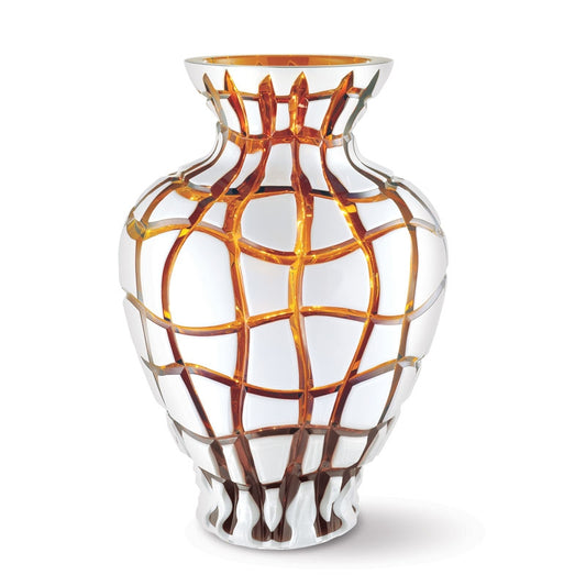 Landmark Vaso Anfora Bianco E Ambra Cioni