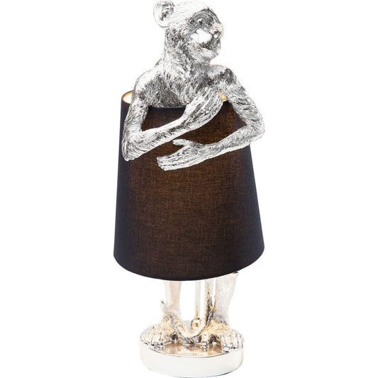 Lampada Da Tavolo Animal Monkey Argento/Nero Kare Design