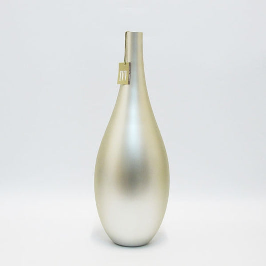 Pozioni Vaso H. 55 Cm. Decoro Satinato Argento Ivv