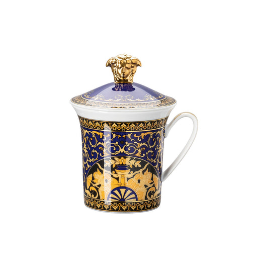 Mug con coperchio Medusa blau