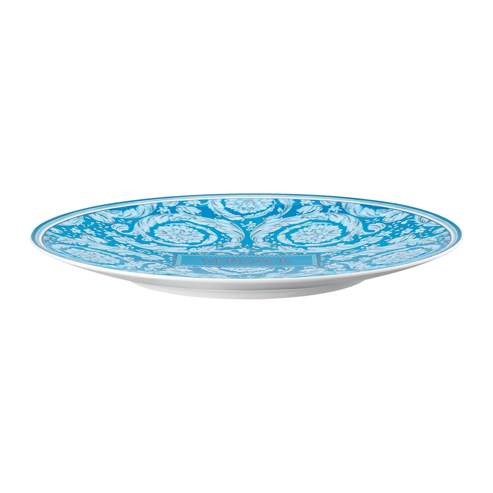 Piatto Segnaposto Barocco Teal 33 cm Versace