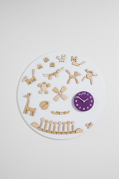 Orologio Parete Tic Calamitato Viola Diamantini
