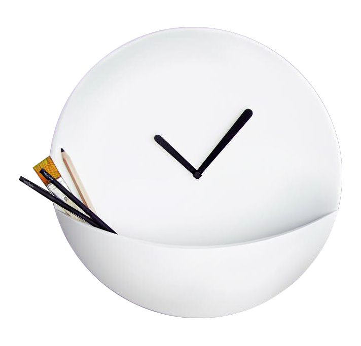 Kangourooo Orologio A Parete Bianco Con Tasca Diamantini E Domeniconi