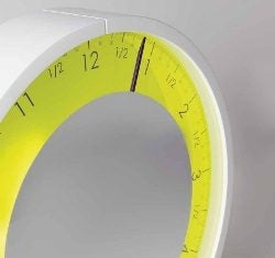 Orologio Solo Ora Bianco Quadrante Giallo Luminos