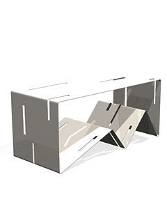 Tavolino Portariviste Diamantini Bianco