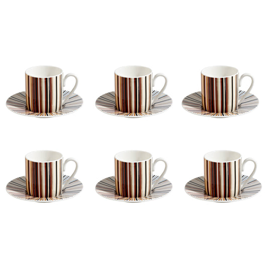 Stripes Jenkins Set 6 Tazze Caffè
