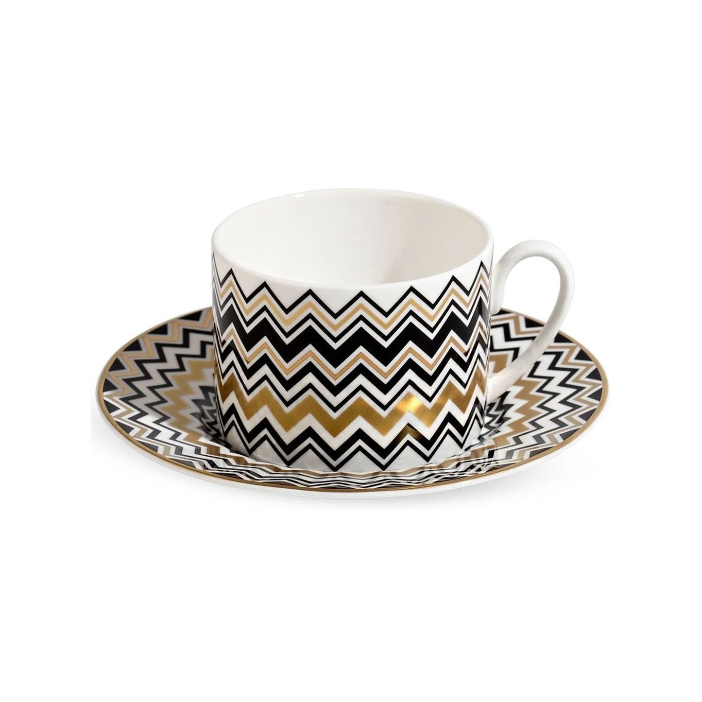 Set 2 tazze te Zig Zag Gold