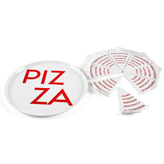 Set 8 Spicchi Pizza In Porcell.C/Piatto Da Forno