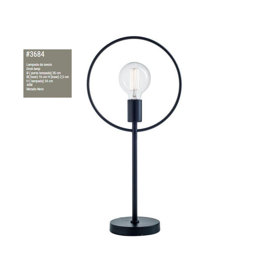 Lampada Da Tavolo H54 Cm Cerchio