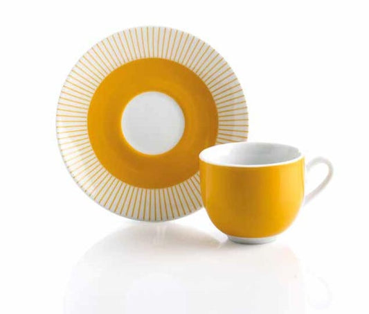 Set 6 Tazze CaffÅ  C/Piattino  Canberra Evviva