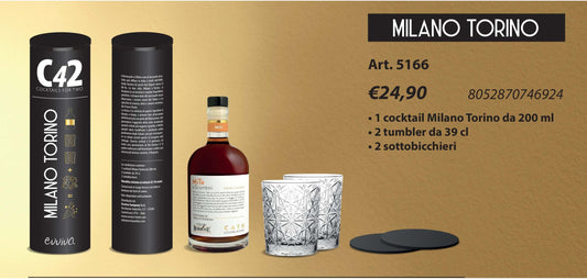 Set Cocktail Per Due, 2 Bicchieri, 2 Sottobicchieri, 2 Dosi Mi-To C42 Evviva