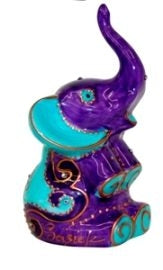 Mini Elefante Seduto Viola Soizick