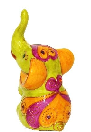 Mini Elefante Seduto Corallo Soizick
