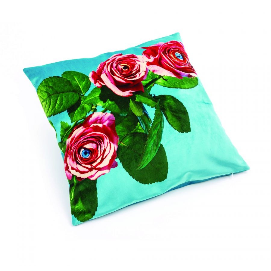 Cuscino In Poliestere-Imbottitura Piuma Toiletpaper - Roses