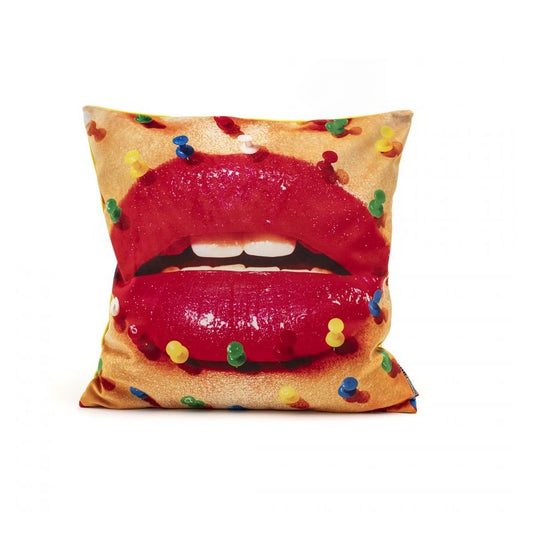 Cuscino Imbottit.Piuma Toiletpaper - Mouth with pins