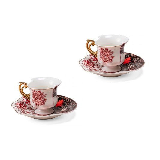 Set 2 Tazzine Da Caffè Con Piattino Hybrid-Sagala