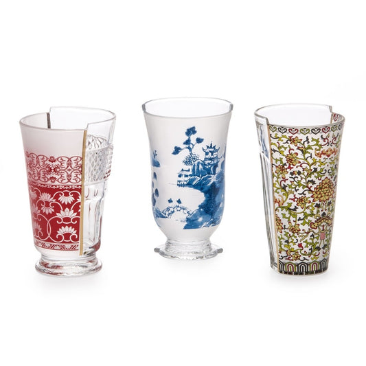 Set 3 Bicchieri In Vetro Hybrid-Clarice