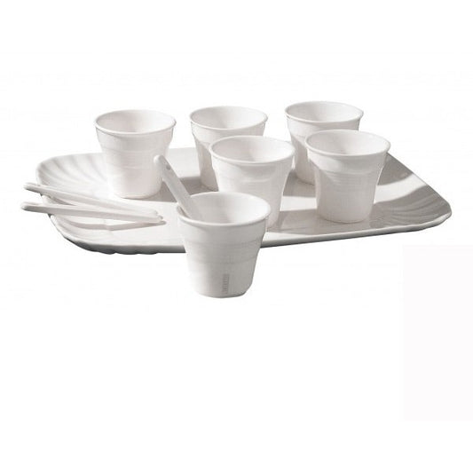 Set: 6 Bicchierino Caffe`+6 Palettine+1 Vassoio