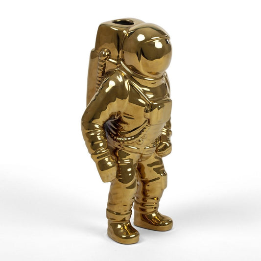 Vaso In Porcellana Astronauta Cosmic-Diner-Starman-Gold