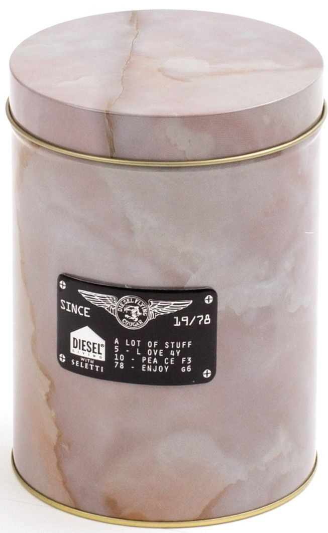 Scatola Metallo Con Coperchio Diesel-Alumarble Round Â Cm.11 H.15 Seletti