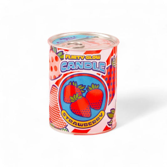 Candela Flirty Glow In Cera E Latta Ø 7,5 H. 9,7 Cm - Strawberry