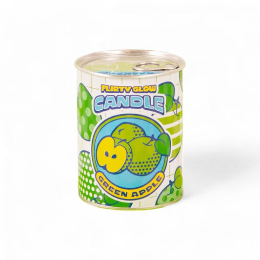 Candela Flirty Glow In Cera E Latta Ø 7,5 H. 9,7 Cm - Green Apple