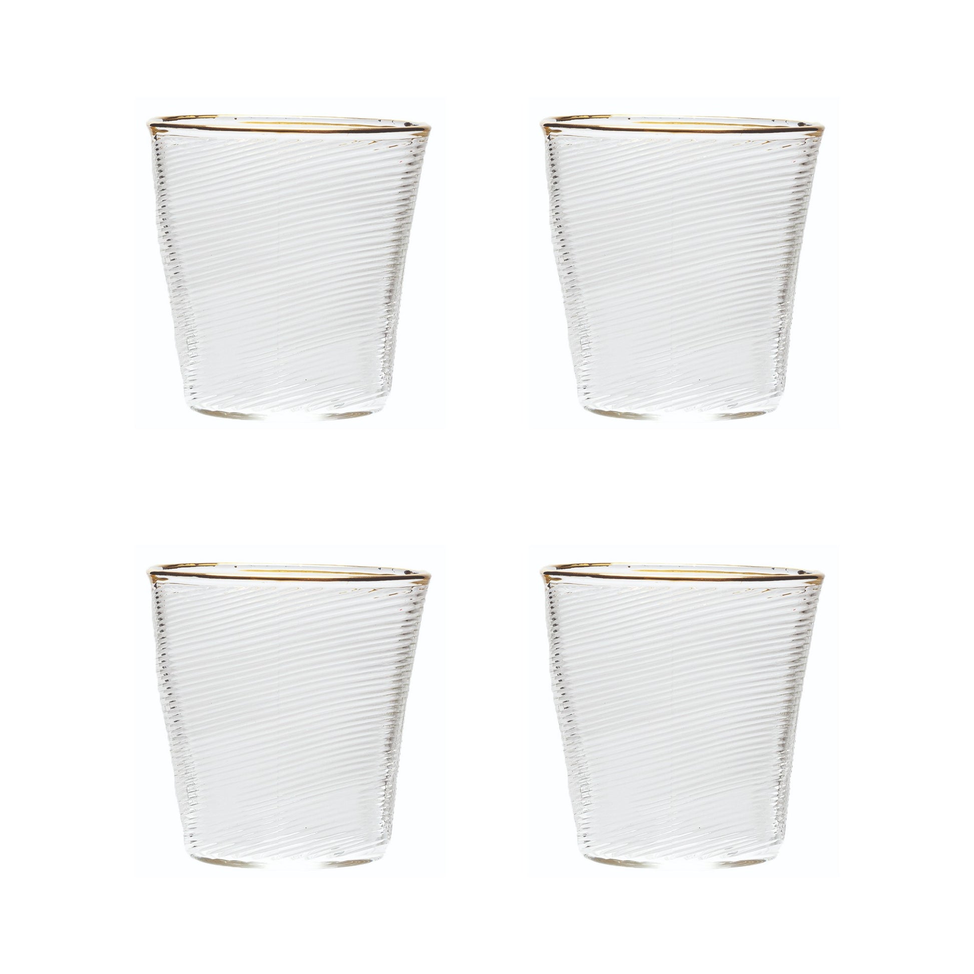 Set 4 Bicchieri In Vetro Classic On Acid - Murano Seletti