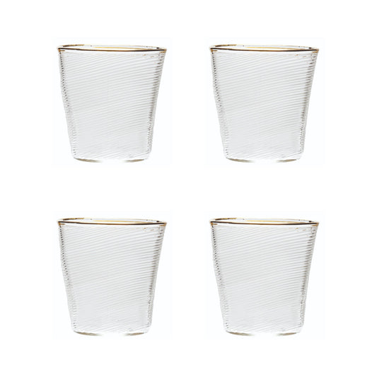 Set 4 Bicchieri In Vetro Classic On Acid - Murano Seletti