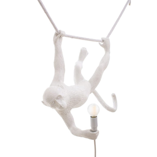 Lampada In Resina Indoor-Monkey Lamp - Swing White Seletti