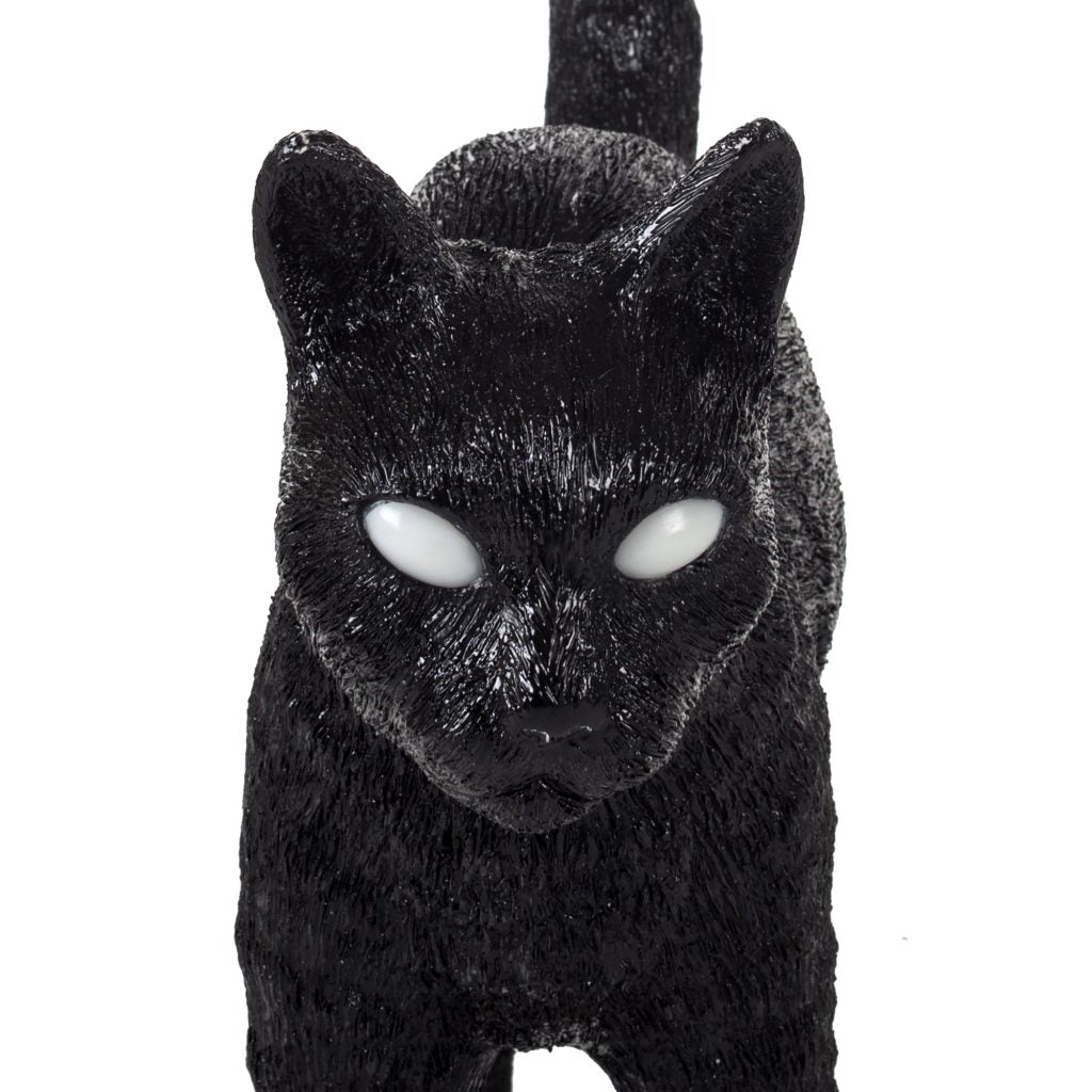 Lampada In Resina Jobby The Cat Cm.46X12,5 H.52 - Black Seletti
