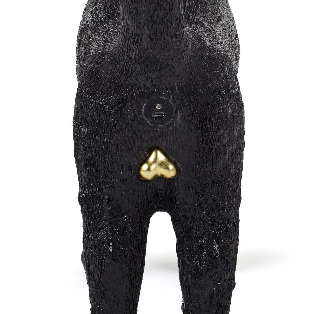 Lampada In Resina Jobby The Cat Cm.46X12,5 H.52 - Black Seletti