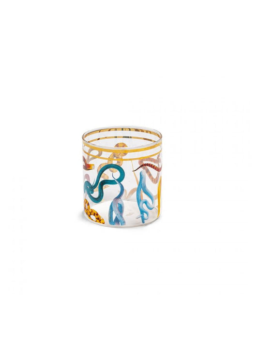 Bicchiere In Vetro Toiletpaper Loves Seletti Ø Cm.8 H.8,5-Snakes