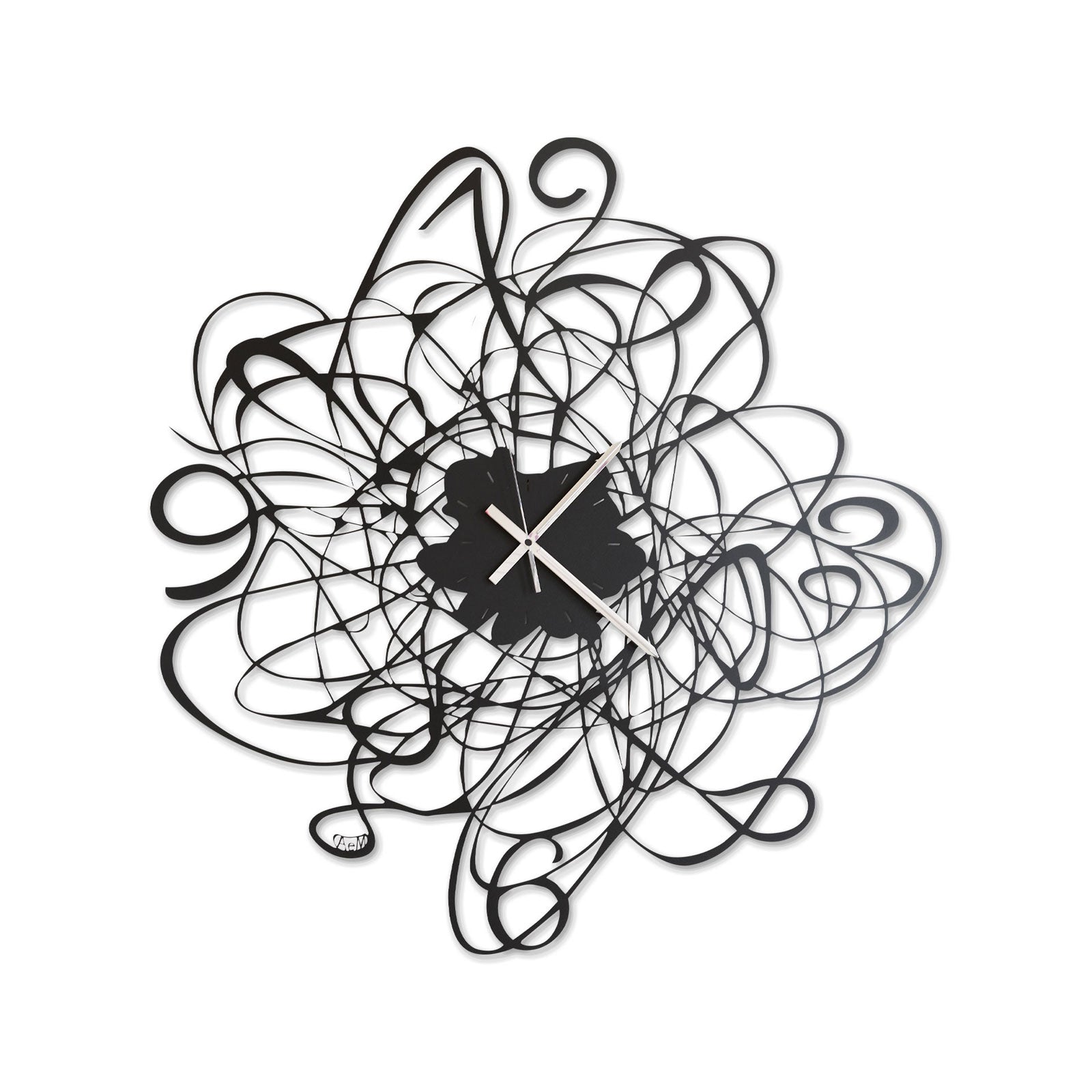 Orologio da parete di design con intreccio Doodle Arti E Mestieri