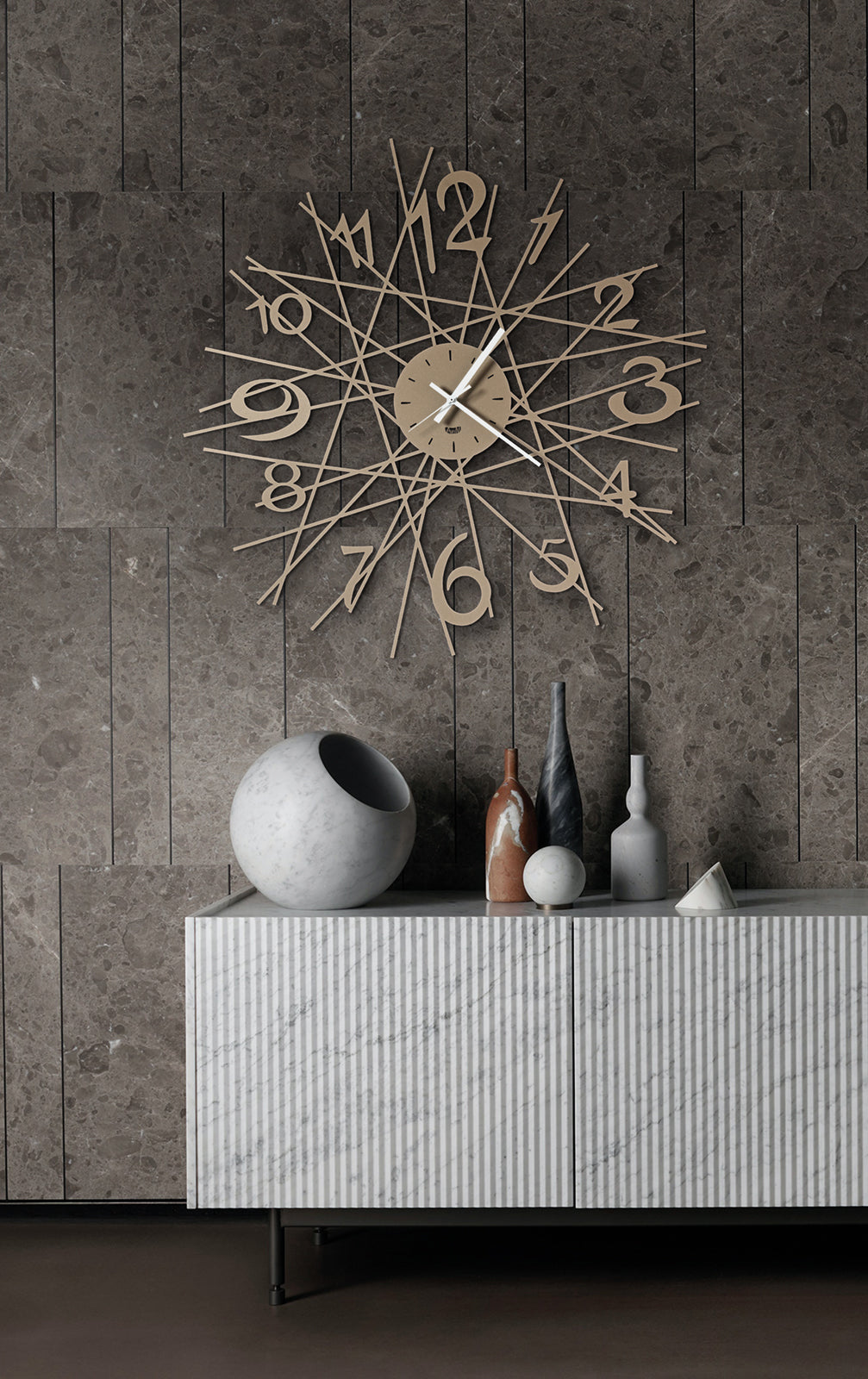 Orologio di design da parete Zig Zag Arti E Mestieri