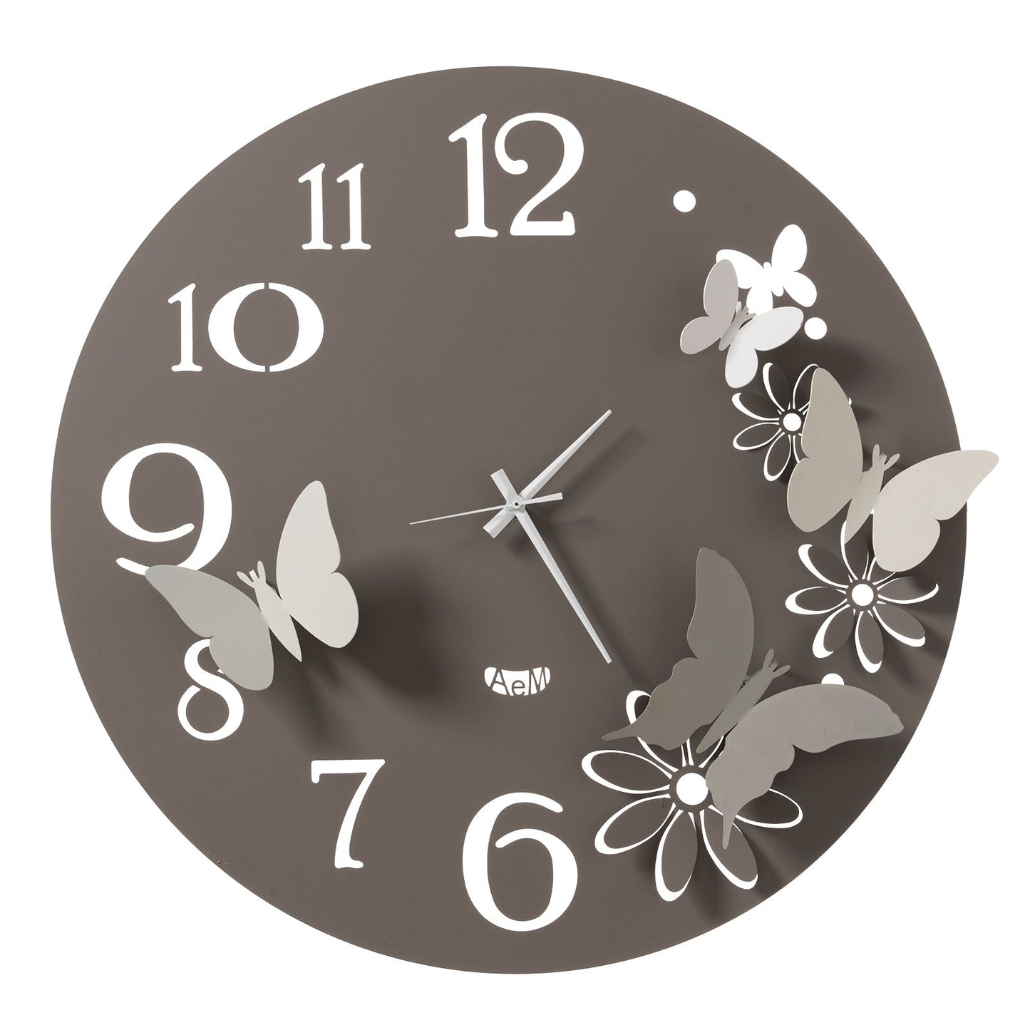 Orologio da parete particolare Butterfly Flowers grande Arti E Mestieri