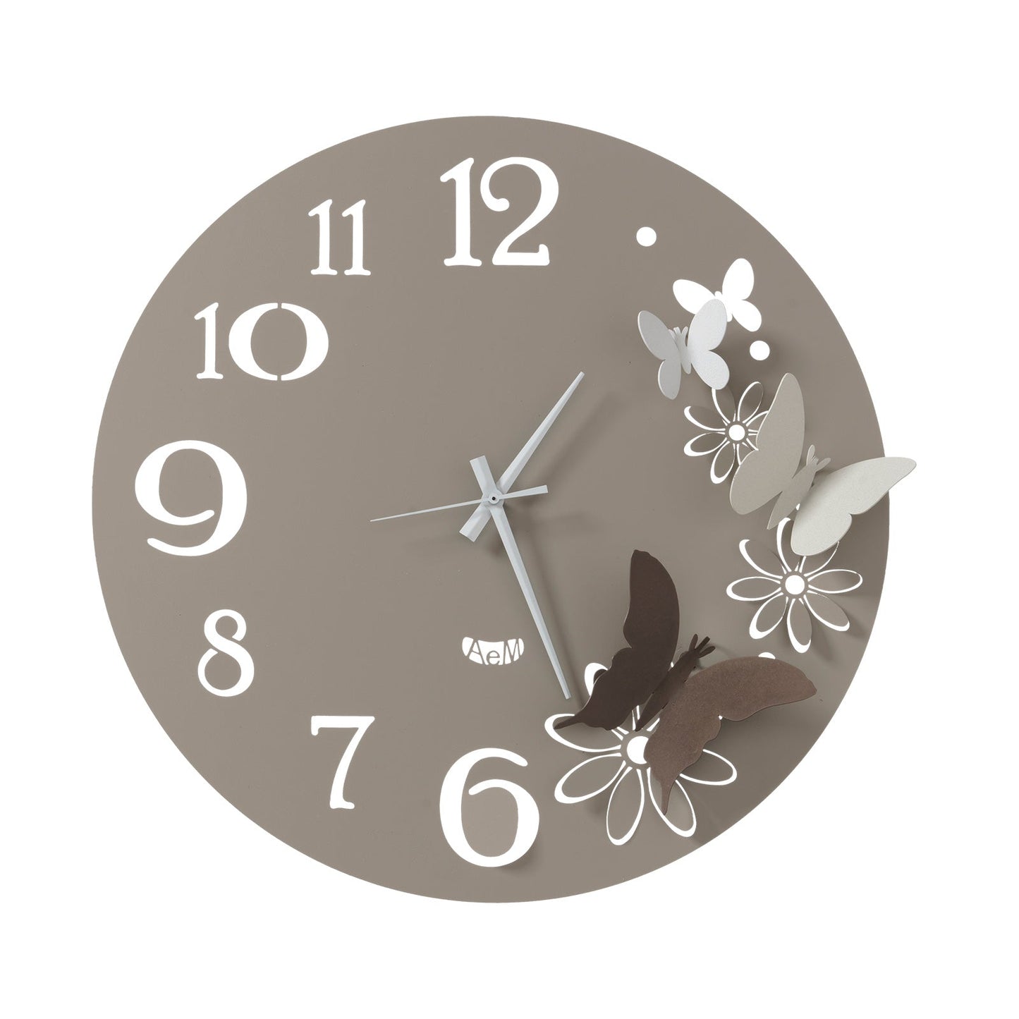 Orologio da parete particolare Butterfly Flowers piccolo Arti E Mestieri