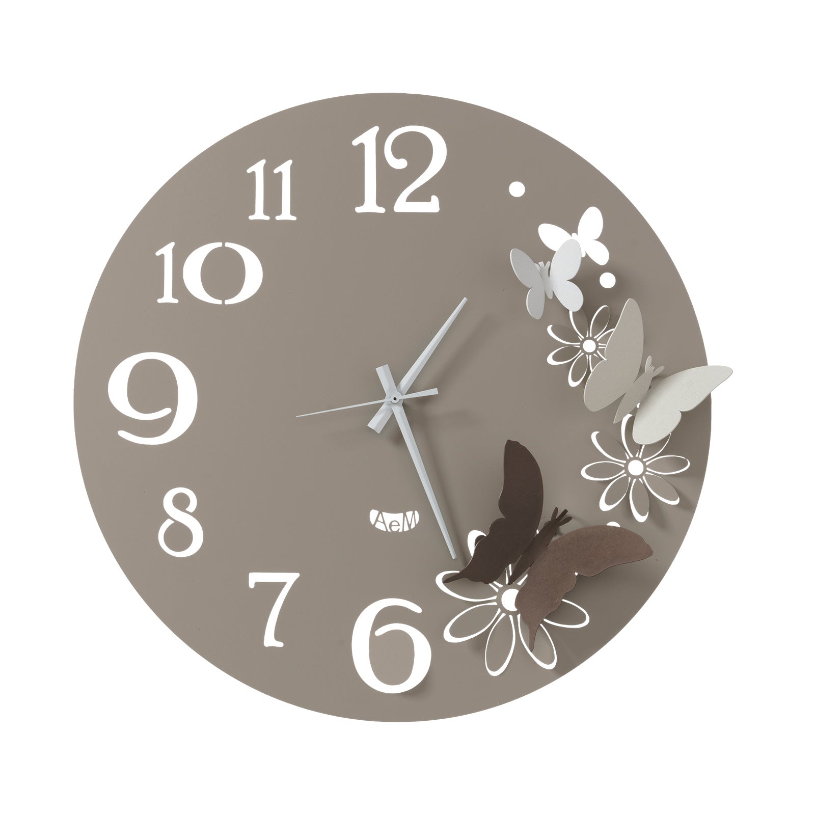 Orologio da parete particolare Butterfly Flowers piccolo Arti E Mestieri