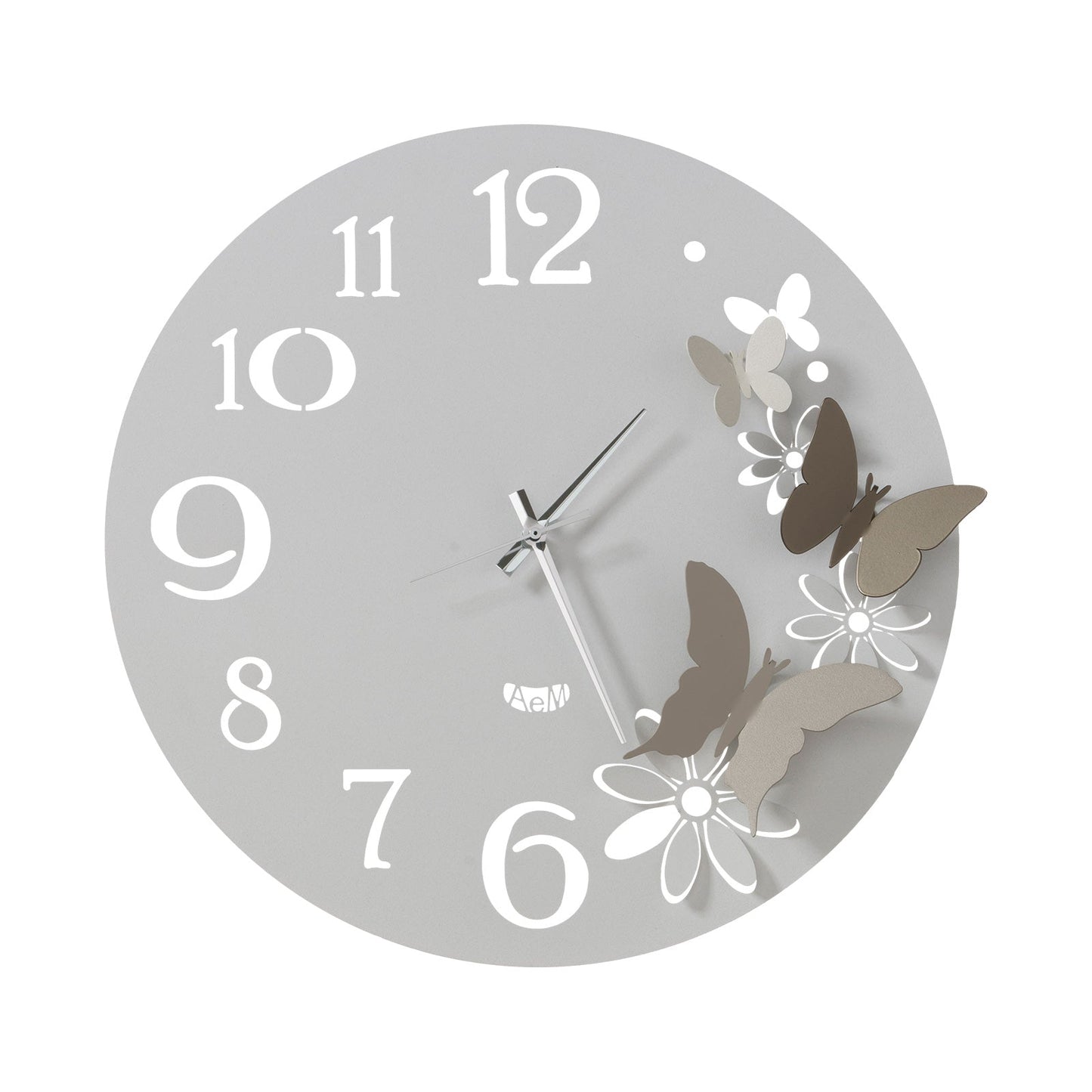 Orologio da parete particolare Butterfly Flowers piccolo Arti E Mestieri