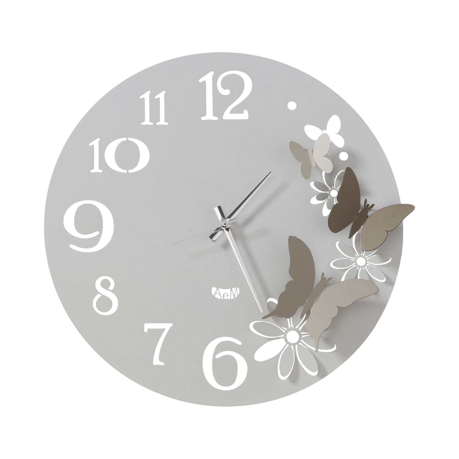 Orologio da parete particolare Butterfly Flowers piccolo Arti E Mestieri