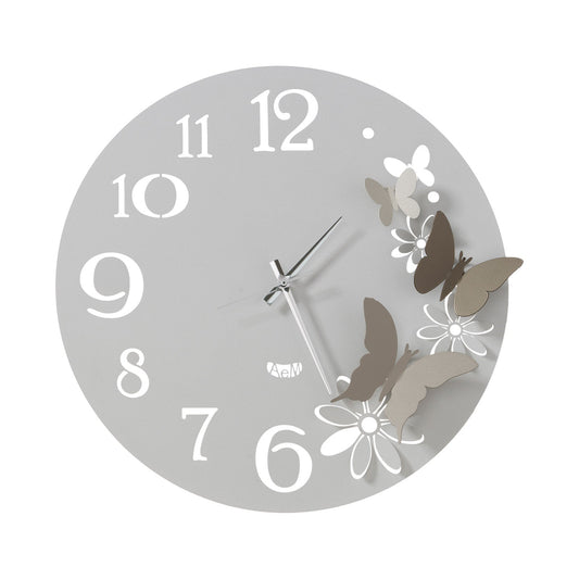 Orologio da parete particolare Butterfly Flowers piccolo Arti E Mestieri