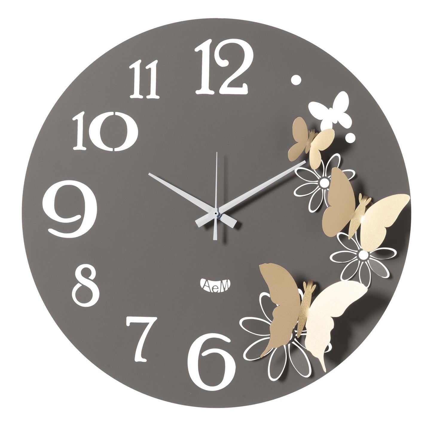 Orologio da parete particolare Butterfly Flowers piccolo Arti E Mestieri