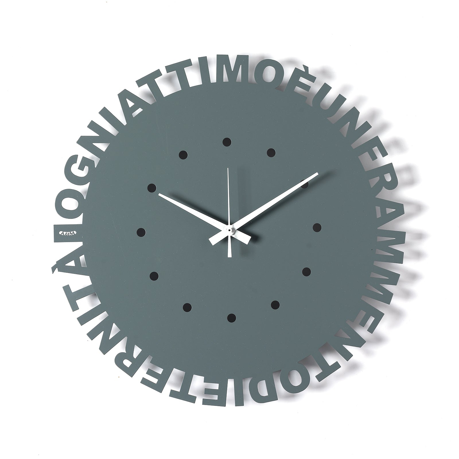 Orologio da parete minimal Wordshow Arti E Mestieri
