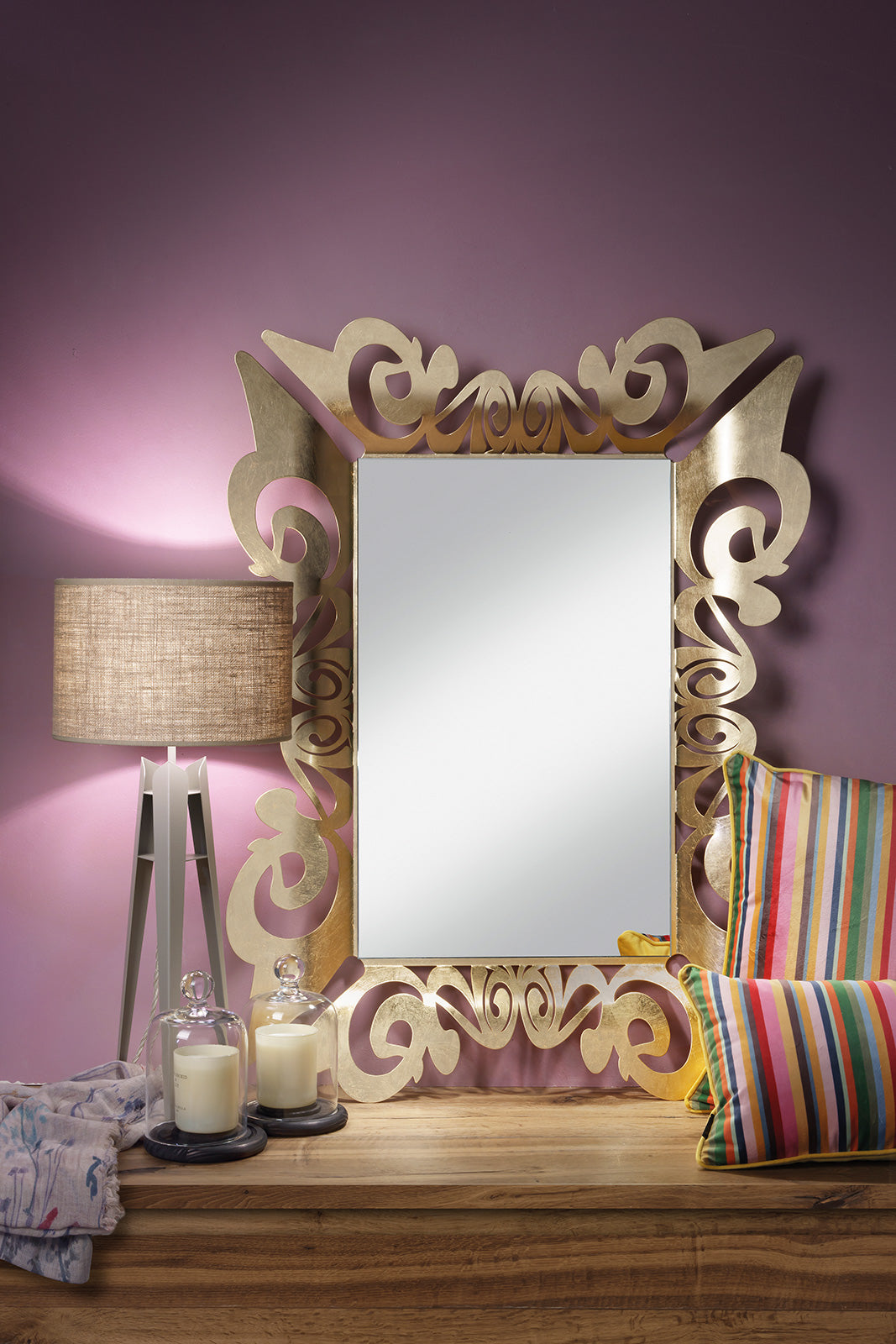 Specchio da parete decorato Vanity Arti E Mestieri