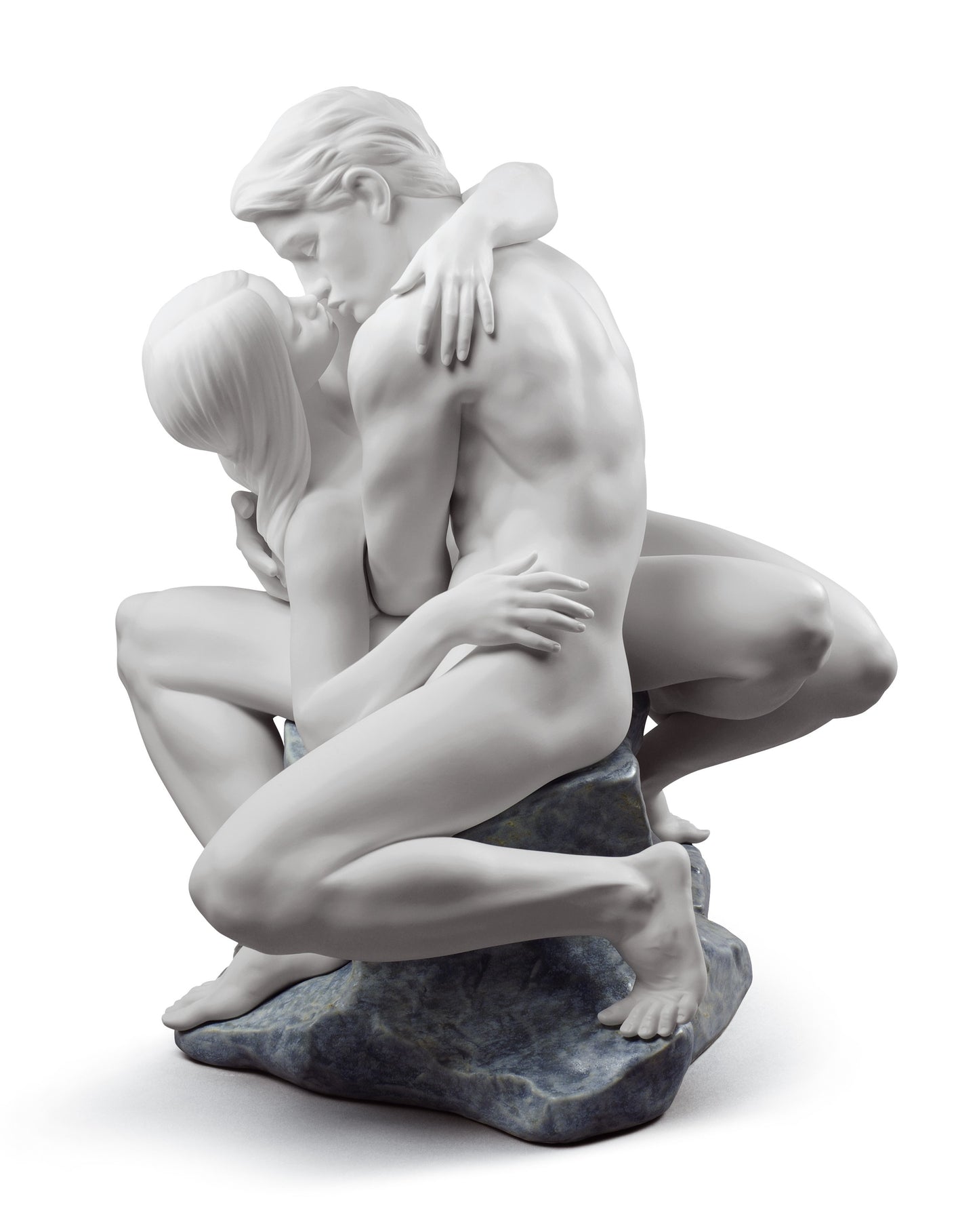 statua bacio appassionato  bianco