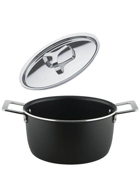 Casseruola a due manici Pots&Pans Nero - Ø 20 con Coperchio