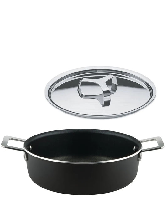 Casseruola bassa a due manici "Pots&Pans" Nero - Ø 24 con Coperchio