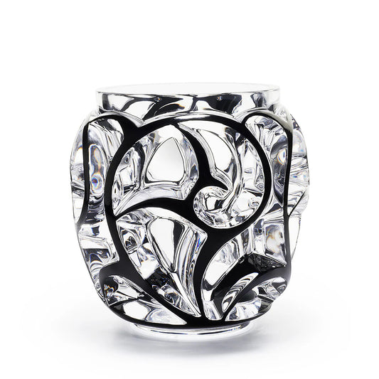 Tourbillons Vaso Grande in cristallo smaltato nero